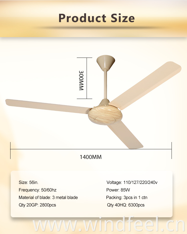 High Quality Electric KDK Celling Cheap Fan 56 Inch China High Quality Ceiling Fans Copper Motor Thermal Fuse with Safety Switch